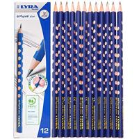Lyra Groove grafiet potloden, d 7,2 mm, hb, vulling 3,3 mm, 12 stuk/ 1 doos - thumbnail