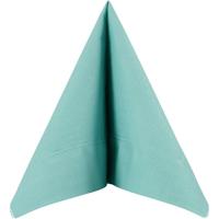 Creativ Company Servetten, witte achterkant, afm 33x33 cm, licht turquoise, 20 stuk/ 1 doos - thumbnail