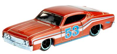 Hot Wheels auto '69 Ford Torina Talladega 1:64 chroom rood