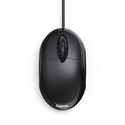 Hama MC-100 Muis USB Optisch Zwart 3 Toetsen 1000 dpi