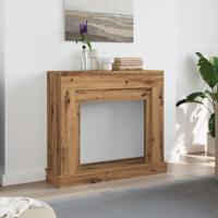 Haardombouw 100x30x87,5 cm bewerkt hout artisanaal eikenkleurig - thumbnail