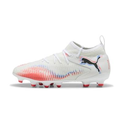 PUMA Future 8 Match Gras / Kunstgras Voetbalschoenen (MG) Kids Wit Felrood Blauw PUMA Future 8 Match Gras / Kunstgras Voetbalschoenen (MG) Kids Wit Felrood Blauw