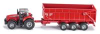 Siku 1844 MF met 3-assige aanhanger 1:87 - thumbnail