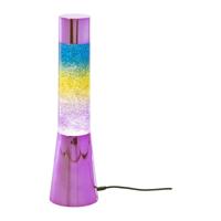 Glitter lamp - roze - ø8.5x33 cm - thumbnail