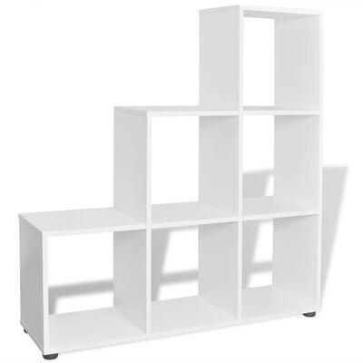 Boekenkast/presentatiemeubel trapvormig 107 cm wit