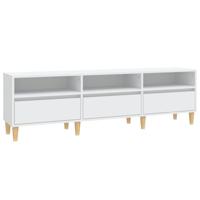Tv-meubel 150x30x44,5 cm bewerkt hout wit - thumbnail