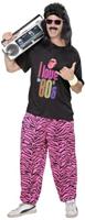 Baggy Broek 80&apos;s zebra roze - thumbnail