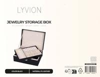 LYVION Sieradendoos - PU Leer - Zwart - thumbnail