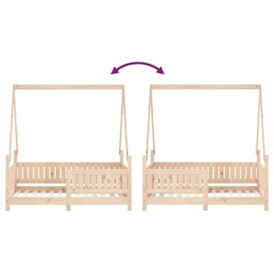 Kinderbedframe 70x140 cm massief grenenhout