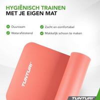 Tunturi NBR Yogamat met Draagtas| Fitness mat Extra dik & zacht | Anti slip | 180x60x1.5cm | Incl Trainingsapp | Rose Goud - thumbnail