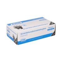 Handschoen CMT M soft nitril zwart 100 stuks - thumbnail