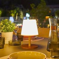 Tafellamp op zonne-energie en oplaadbaar - LUMISKY - STANDY MINI WOOD SOLAR - H25 cm - Warm wit en dimbaar witte LED - thumbnail