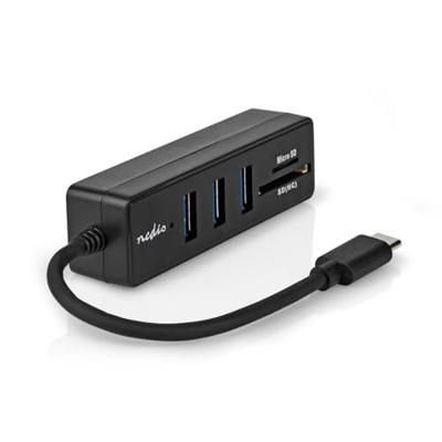 Nedis USB-Hub | 1x USB-C | 3x USB A Female | 5-Poorts poort(en) | USB 3.2 Gen 1 | USB Gevoed | 5 Gbps | SD & MicroSD - CCGB64250BK01 Nedis USB-Hub | 1x USB-C | 3x USB A Female | 5-Poorts poort(en) | USB 3.2 Gen 1 | USB Gevoed | 5 Gbps | SD & MicroSD - CCGB64250BK01