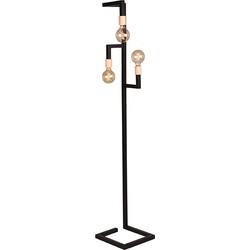 LABEL51 Vloerlamp 'Loco', Metaal, 3 lamps, kleur Zwart