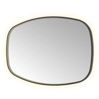 Spiegel Hotbath &MORE 80x120 cm LED-Verlichting Spiegelverwarming Deens Ovaal Geborsteld Zwart PVD - thumbnail