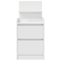 Nachtkastjes met 2 lades 2 st 38x34x80 cm wit - thumbnail