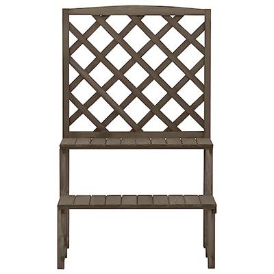 VidaXL Plantenrek met latwerk 70x42x115 cm massief vurenhout grijs VidaXL Plantenrek met latwerk 70x42x115 cm massief vurenhout grijs