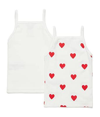 Set van 2 katoenen hartjeshemden voor kleine meisjes - PETIT BATEAU witte hartjes