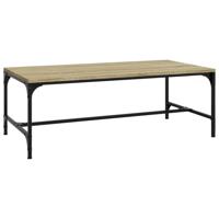 Salontafel 100x50x35 cm bewerkt hout sonoma eikenkleurig - thumbnail