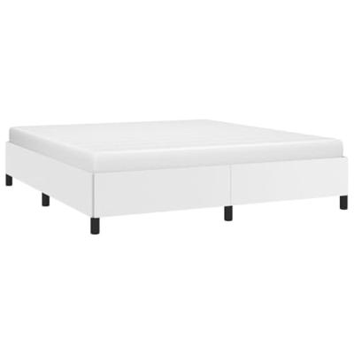 Bedframe kunstleer wit 160x200 cm