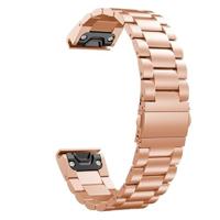 By Qubix - Stalen schakelband - Rosé goud - Compatible met Garmin Fenix 8-51mm - Compatible Garmin bandje - thumbnail