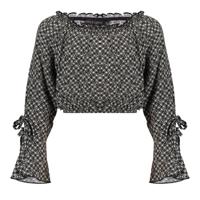 Frankie & Liberty Meisjes blouse - Hope - Zwart logoprint - thumbnail