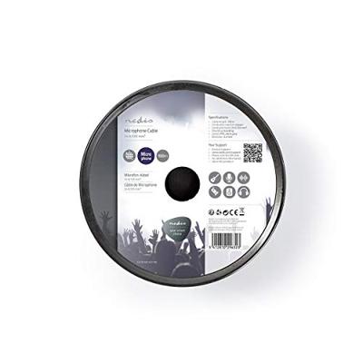 Microfoonkabel | 2x 0.12 mm² | Koper | 100.0 m | Rond | PVC | Donkergrijs | Rol