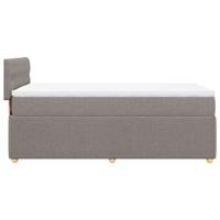 Boxspring met matras stof taupe 90x200 cm - thumbnail