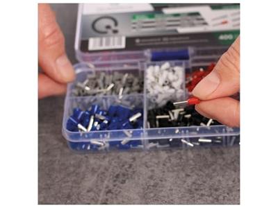 Quadrios 22C482 Assortiment adereindhulzen 0.5 mm², 0.75 mm², 1 mm², 2.5 mm² Deels geïsoleerd 400 stuk(s)