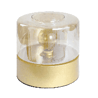 Tafellamp Veneto goud + amber glas - thumbnail