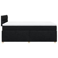 Boxspring met matras stof zwart 120x200 cm - thumbnail