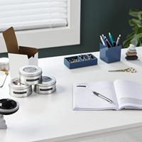 Dymo D3 tape 9 mm, wit op zwart, blister van 3 stuks - thumbnail