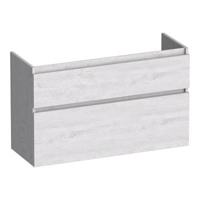 Brauer Delight - Onderkast Ondiep - 100 cm - met 2 Softclose Lades Greeploos en 1 Sifon Uitsparing - Forest Seashell