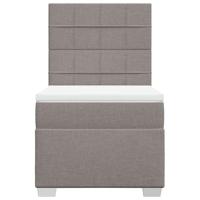 Boxspring met matras stof taupe 80x200 cm - thumbnail