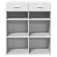 Dressoir 80x42,5x93 cm bewerkt hout wit - thumbnail