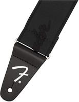 Fender WeighLess Running Logo Black/Black gitaarband - thumbnail