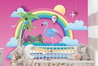 Fotobehang - Succesvolle zomervakantie, Kinderkamer, te koop in 11 maten, incl behanglijm - thumbnail