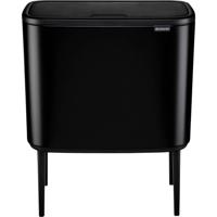 Brabantia Bo touch bin 11+23 liter matt black - thumbnail