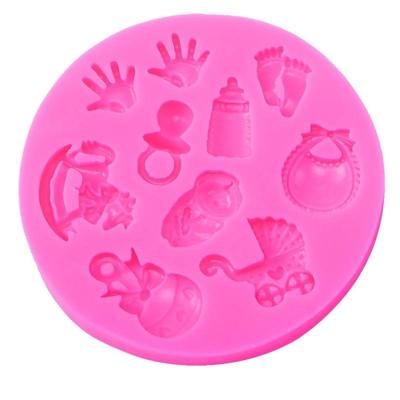 2 PC'S baby hand Voetvorm DIY schimmel fondant siliconen cake chocolade mal bakken tool