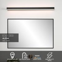 Lucide ALEXA - Wandlamp Badkamer - LED - 1x13W 2700K - IP44 - Zwart - thumbnail