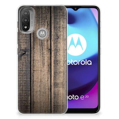 Motorola Moto E20 | E40 | Bumper Hoesje | Steigerhout Motorola Moto E20 | E40 | Bumper Hoesje | Steigerhout