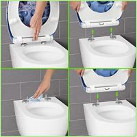 Toiletzitting regendruppels met soft close mechanisme - thumbnail
