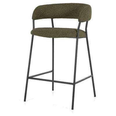 Eleonora Barkruk 'Luka' Bouclé, kleur Antraciet (zithoogte 68cm)