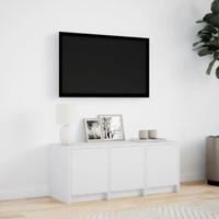 Tv-meubel met LED 97x34x40 cm bewerkt hout wit - thumbnail