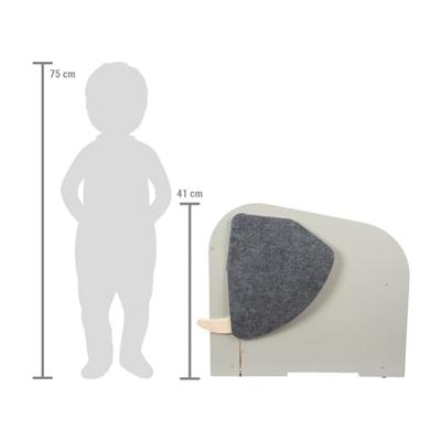 Small Foot - houten speelgoedbox olifant op wielen met zitplek Small Foot - houten speelgoedbox olifant op wielen met zitplek