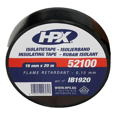 HPX PVC isolatietape VDE - zwart - 19mm x 20m
