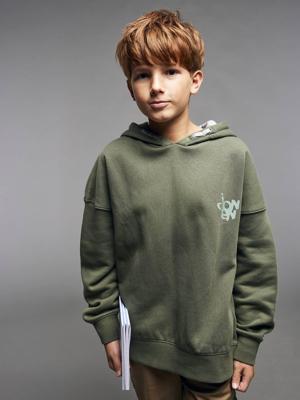Sweater met capuchon voor jongens Jonen kaki