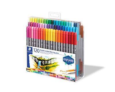 Kleurstift Staedtler 3200 dubbele punt fijn en ultrafijn etui à 120 kleuren
