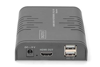 Digitus DS-55530 1 poort HDMI Extender set Zwart Digitus DS-55530 1 poort HDMI Extender set Zwart