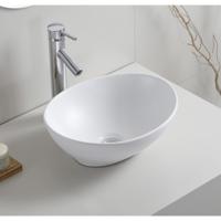 Wiesbaden Barco Waskom Ovaal - 40x33x14.5cm - Keramiek - Mat Wit - thumbnail